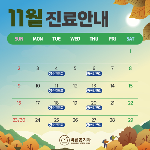 11월 진료안내문